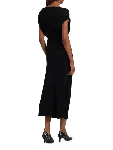 Co Women's Off-The-Shoulder Midi-Dress - Black - Size Large | Thumbnail 5