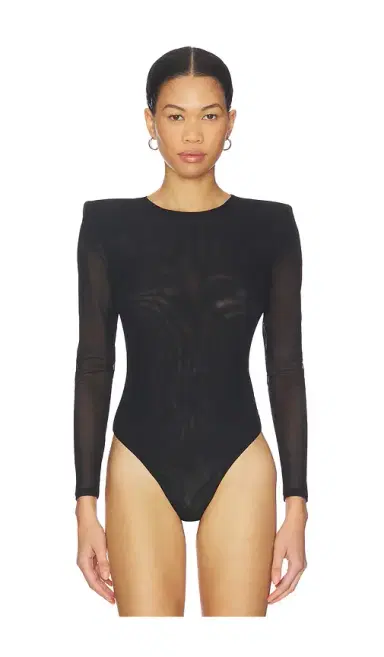 L'Agence Trista Shoulder Pad Bodysuit | Thumbnail 2 L'Agence Trista Shoulder Pad Bodysuit | Thumbnail 2