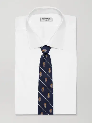 Polo Ralph Lauren Club 9cm Embroidered Striped Silk-Twill Tie - Men | Thumbnail 2 Polo Ralph Lauren Club 9cm Embroidered Striped Silk-Twill Tie - Men | Thumbnail 2