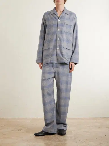 Derek Rose Kelburn 52 Straight-Leg Checked Brushed-Cotton Pyjama Trousers - Men | Thumbnail 2