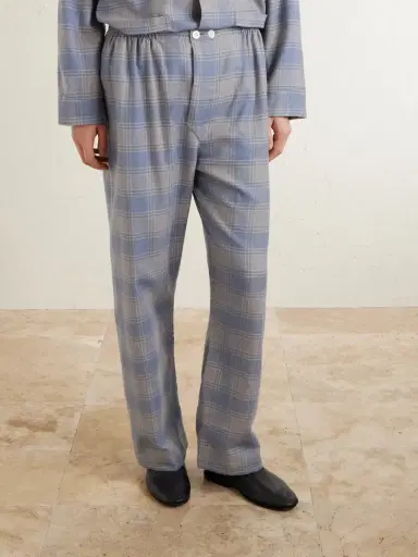 Derek Rose Kelburn 52 Straight-Leg Checked Brushed-Cotton Pyjama Trousers - Men | Thumbnail 3