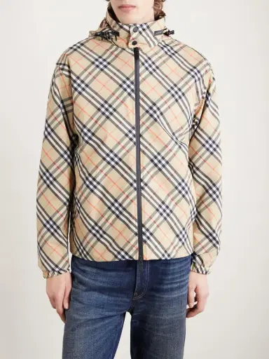 Burberry Hooded Checked Shell Jacket - Men | Thumbnail 3 Burberry Hooded Checked Shell Jacket - Men | Thumbnail 3