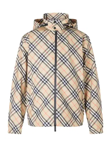 Burberry Hooded Checked Shell Jacket - Men | Thumbnail 1 Burberry Hooded Checked Shell Jacket - Men | Thumbnail 1