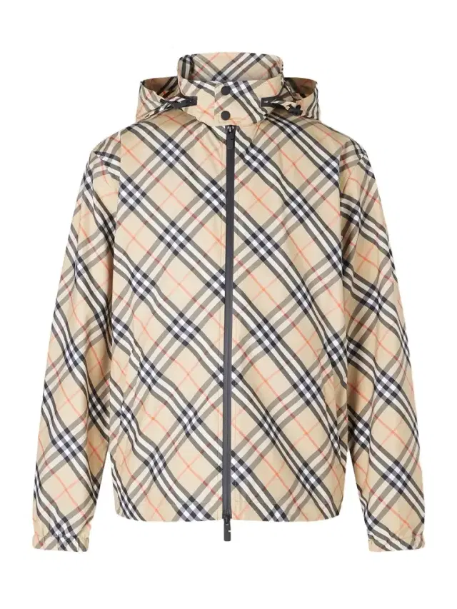 Burberry Hooded Checked Shell Jacket - Men