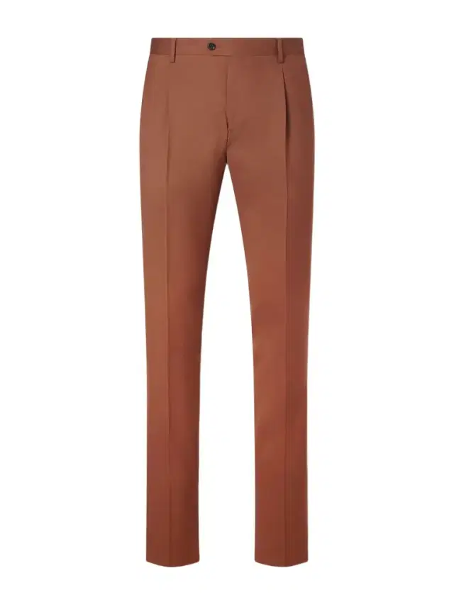 Slim-Fit Pleated Virgin Wool-Twill Suit Trousers - Men