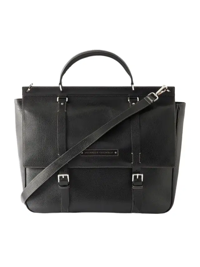 Brunello Cucinelli Full-Grain Leather Weekend Bag - Men