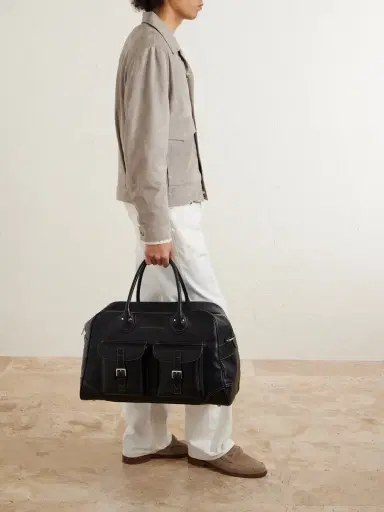 Brunello Cucinelli Full-Grain Leather Weekend Bag - Men | Thumbnail 2 Brunello Cucinelli Full-Grain Leather Weekend Bag - Men | Thumbnail 2