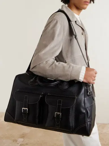 Brunello Cucinelli Full-Grain Leather Weekend Bag - Men | Thumbnail 3 Brunello Cucinelli Full-Grain Leather Weekend Bag - Men | Thumbnail 3