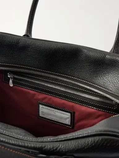 Brunello Cucinelli Full-Grain Leather Weekend Bag - Men | Thumbnail 6 Brunello Cucinelli Full-Grain Leather Weekend Bag - Men | Thumbnail 6