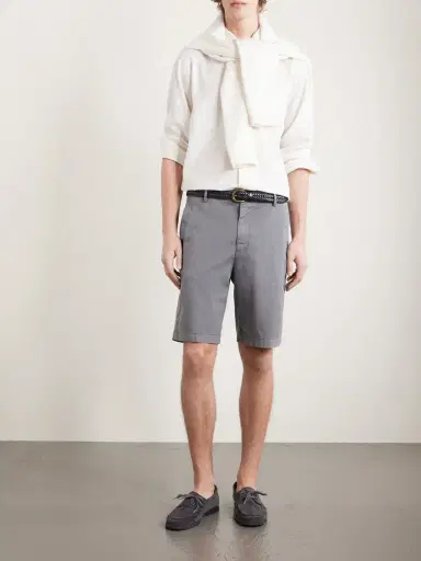 Canali Straight-Leg Stretch Cotton-Blend Shorts - Men | Thumbnail 2 Canali Straight-Leg Stretch Cotton-Blend Shorts - Men | Thumbnail 2