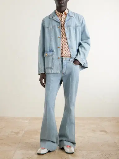 Valentino Garavani Camp-Collar Denim Jacket - Men | Thumbnail 2 Valentino Garavani Camp-Collar Denim Jacket - Men | Thumbnail 2