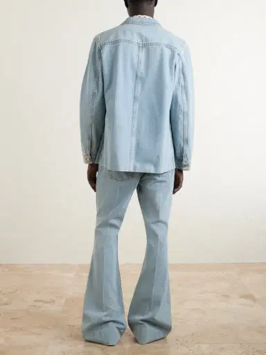 Valentino Garavani Camp-Collar Denim Jacket - Men | Thumbnail 4 Valentino Garavani Camp-Collar Denim Jacket - Men | Thumbnail 4
