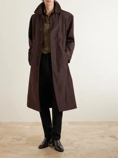 Saint Laurent Silk Trench Coat - Men | Thumbnail 2 Saint Laurent Silk Trench Coat - Men | Thumbnail 2