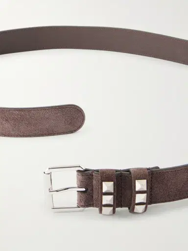 Valentino Garavani 3cm Rockstud Suede Belt - Men | Thumbnail 2