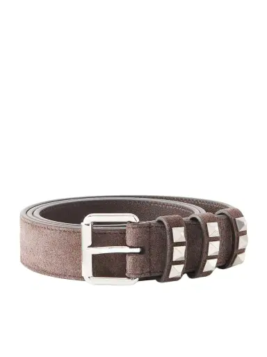 Valentino Garavani 3cm Rockstud Suede Belt - Men | Thumbnail 1