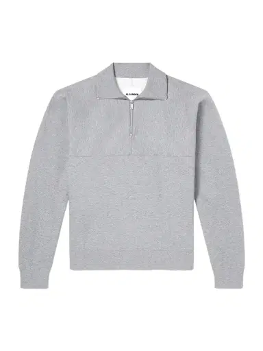 Jil Sander Cotton-Jersey Half-Zip Sweatshirt - Men | Thumbnail 1 Jil Sander Cotton-Jersey Half-Zip Sweatshirt - Men | Thumbnail 1