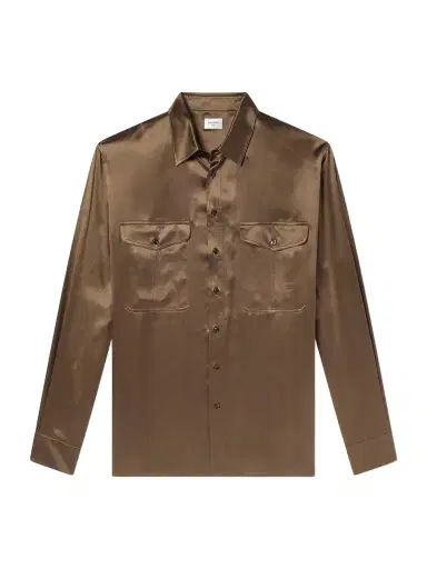 Saint Laurent Silk-Satin Shirt - Men | Thumbnail 1 Saint Laurent Silk-Satin Shirt - Men | Thumbnail 1