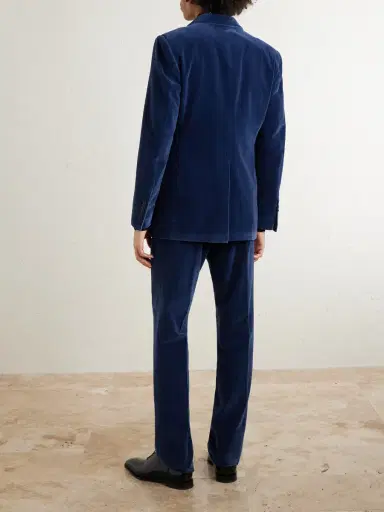 Tom Ford Tapered Cotton-Velvet Tuxedo Trousers - Men | Thumbnail 4