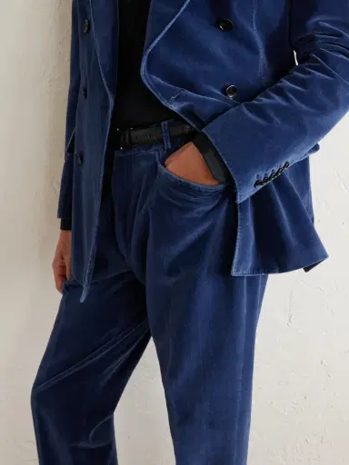 Tom Ford Tapered Cotton-Velvet Tuxedo Trousers - Men | Thumbnail 5