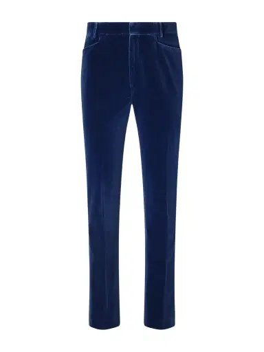 Tom Ford Tapered Cotton-Velvet Tuxedo Trousers - Men | Thumbnail 1