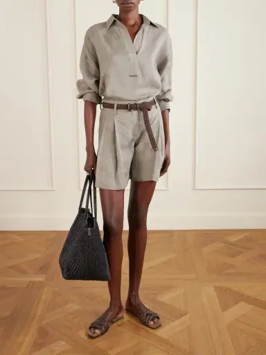 Brunello Cucinelli Linen Blouse | Thumbnail 2