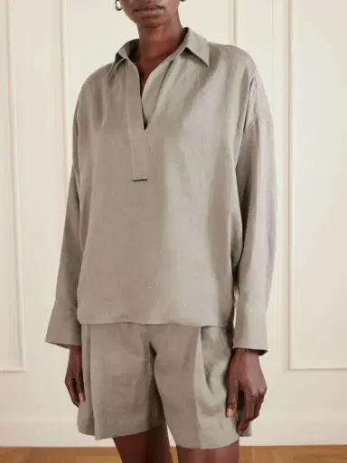 Brunello Cucinelli Linen Blouse | Thumbnail 3
