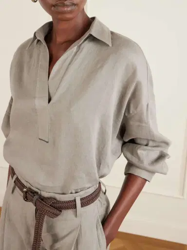Brunello Cucinelli Linen Blouse | Thumbnail 5