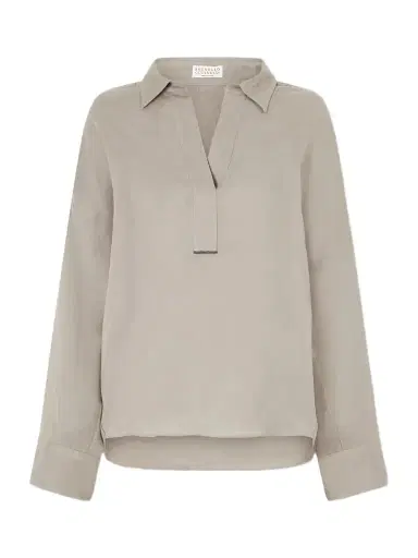 Brunello Cucinelli Linen Blouse | Thumbnail 1
