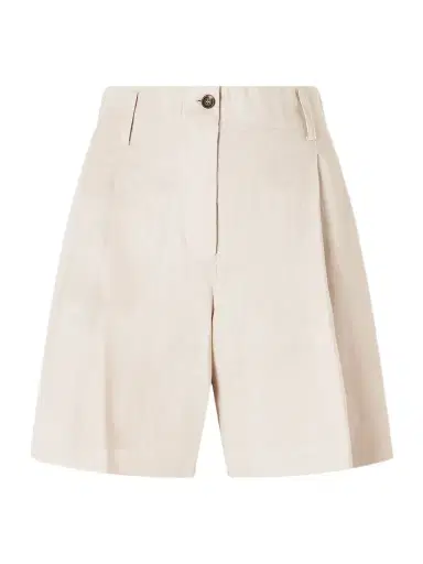 Brunello Cucinelli Pleated Linen Shorts | Thumbnail 1