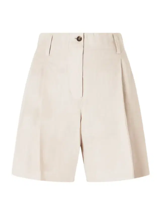 Pleated Linen Shorts