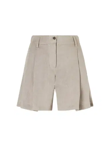 Brunello Cucinelli Pleated Linen Shorts | Thumbnail 1