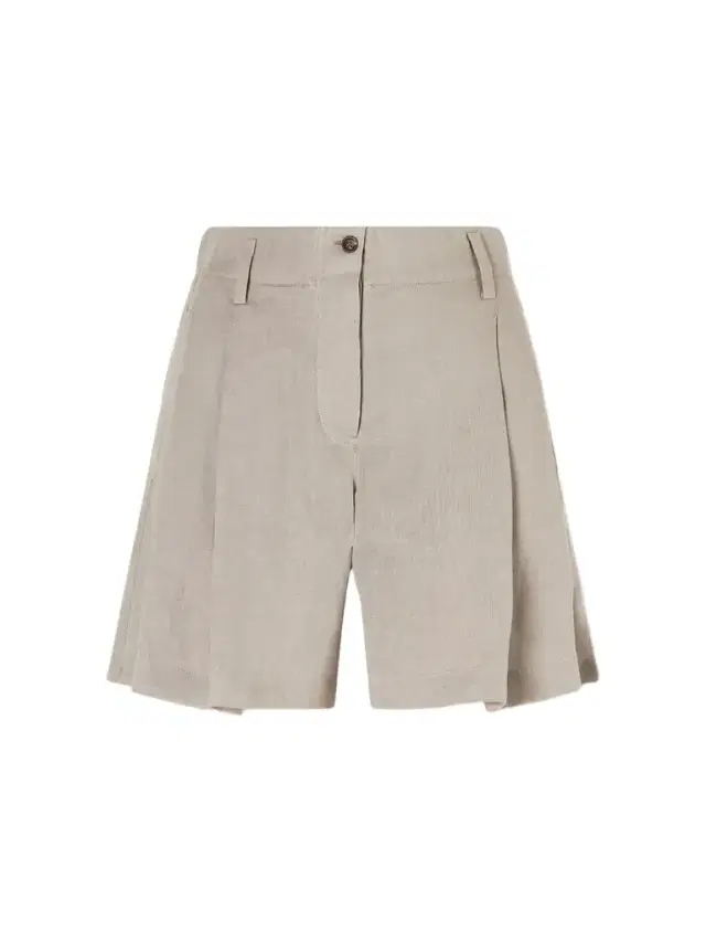 Pleated Linen Shorts