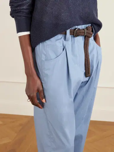 Brunello Cucinelli Cotton-voile Tapered Pants | Thumbnail 5 Brunello Cucinelli Cotton-voile Tapered Pants | Thumbnail 5