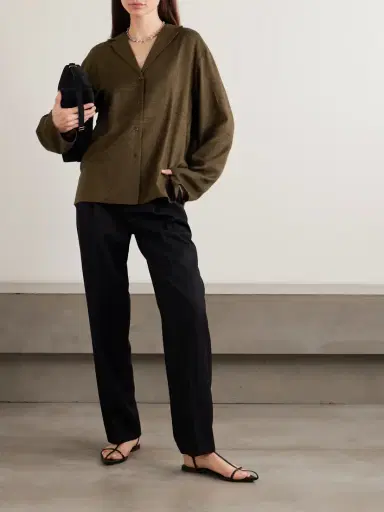 TOTEME Embroidered Modal-twill Shirt | Thumbnail 2 TOTEME Embroidered Modal-twill Shirt | Thumbnail 2