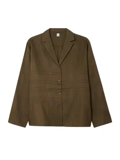 TOTEME Embroidered Modal-twill Shirt | Thumbnail 1 TOTEME Embroidered Modal-twill Shirt | Thumbnail 1