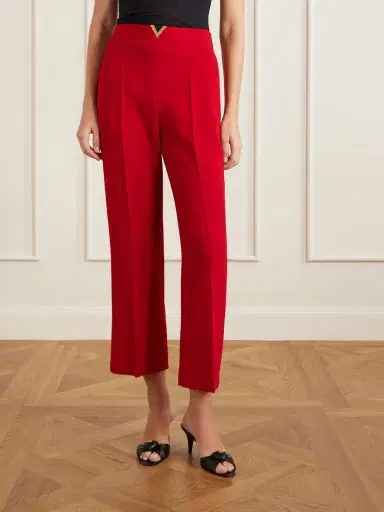 Valentino Garavani Embellished Wool Straight-leg Pants | Thumbnail 3