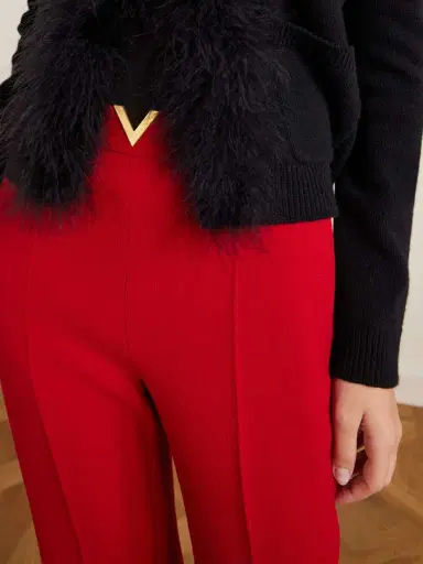 Valentino Garavani Embellished Wool Straight-leg Pants | Thumbnail 5