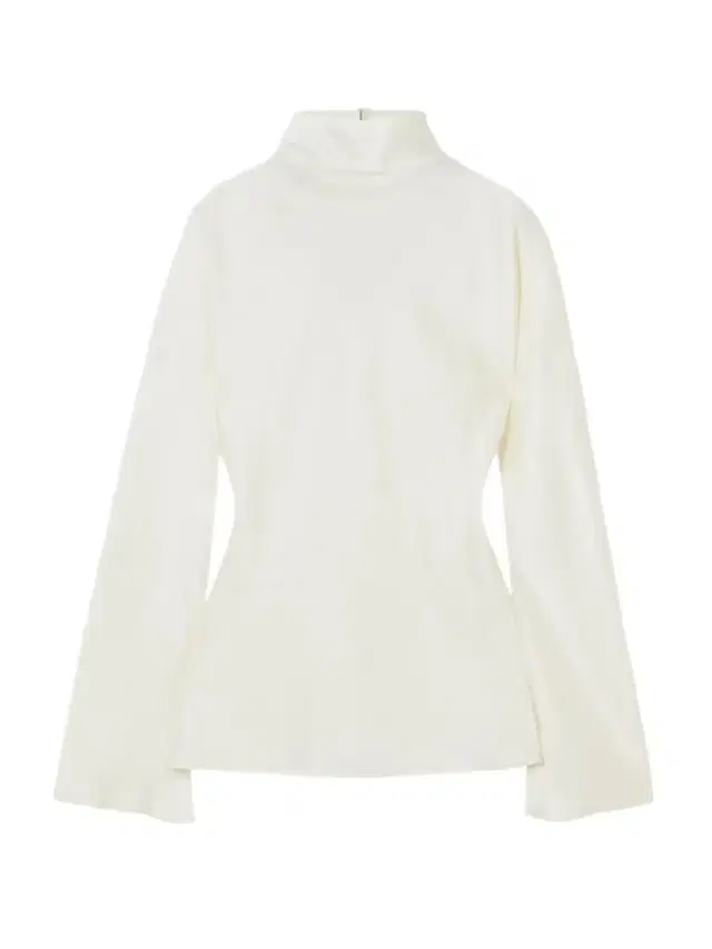 Draped Satin Turtleneck Top