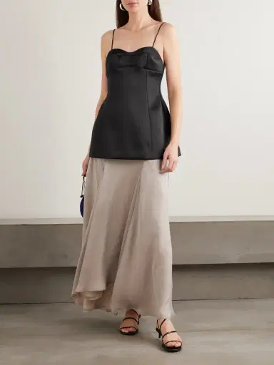 RÓHE Paneled Duchesse-satin Peplum Bustier Top | Thumbnail 2 RÓHE Paneled Duchesse-satin Peplum Bustier Top | Thumbnail 2