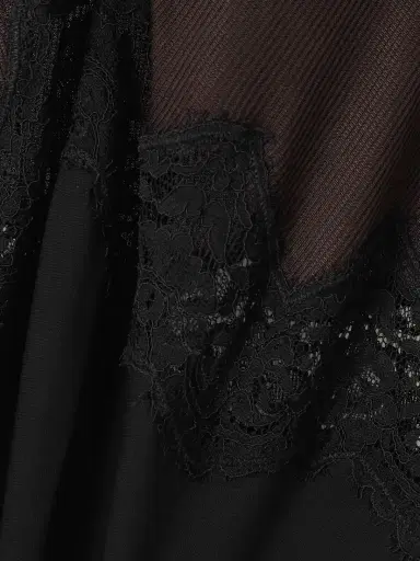 Christopher Esber Cutout Twist-front Lace-trimmed Ribbed-knit And Crepe Gown | Thumbnail 4