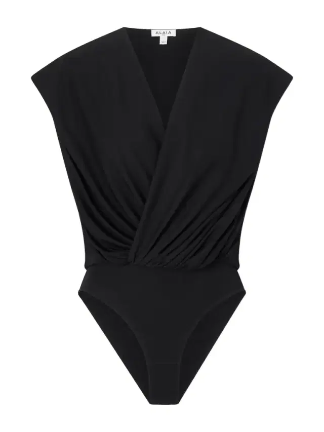 Alaïa Hooded Draped Jersey Bodysuit