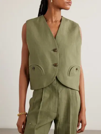 Blazé Milano Midday Sun Linen Vest | Thumbnail 3