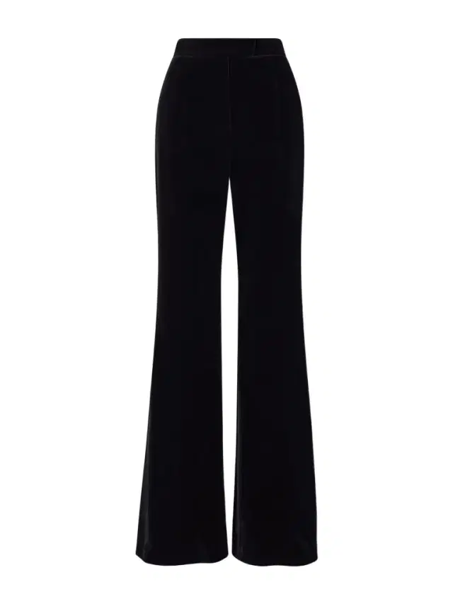 Cotton-velvet Flared Pants
