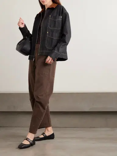 SLVRLAKE Casey Suede-trimmed Denim Jacket | Thumbnail 2 SLVRLAKE Casey Suede-trimmed Denim Jacket | Thumbnail 2