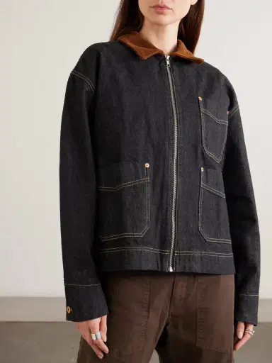 SLVRLAKE Casey Suede-trimmed Denim Jacket | Thumbnail 3 SLVRLAKE Casey Suede-trimmed Denim Jacket | Thumbnail 3