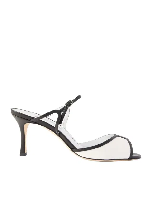 Versari 70 Two-tone Leather Mules