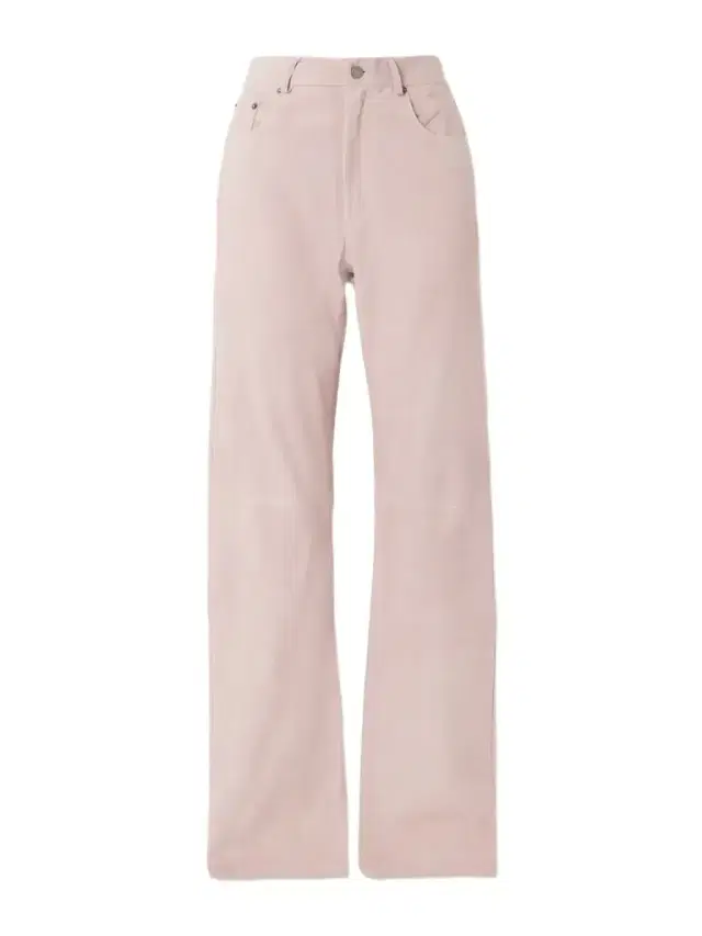 Star Paneled Suede Straight-leg Pants