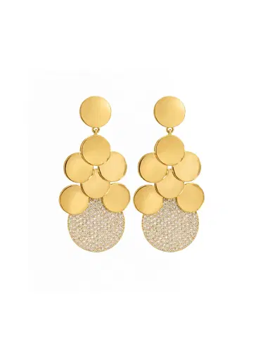 Wish Fine Jewelry 4.71ct Diamond 14K Gold Statement Earrings | Thumbnail 1