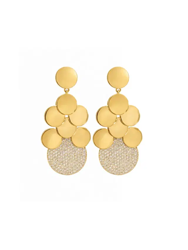 Wish Fine Jewelry 4.71ct Diamond 14K Gold Statement Earrings