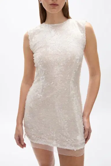 RACHEL GILBERT Kaia Mini Dress - Ivory | Thumbnail 3
